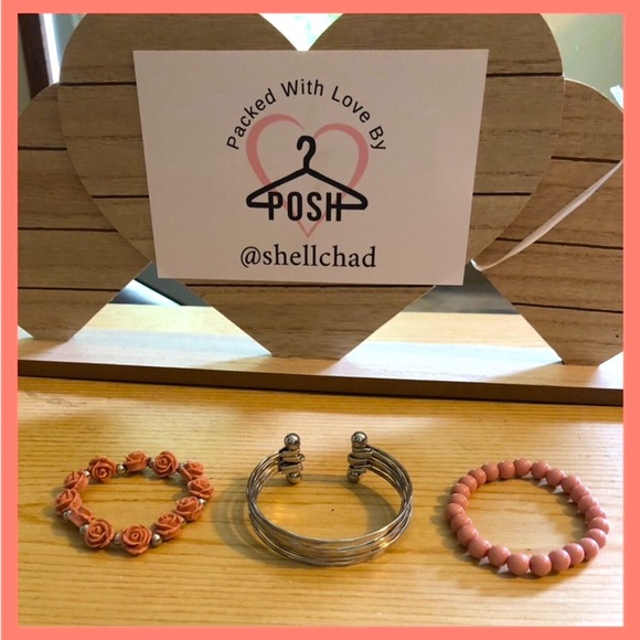 Jewelry - New! Bundle of Pink and silver bracelets.